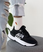Puket Siyah Bağcıklı Yazlık Spor Ayakkabı Siyah